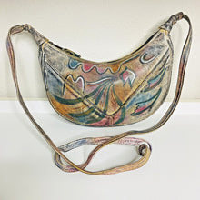 Load image into Gallery viewer, Vintage BOTARY 1980s Hand Painted Genuine Leather Shoulder Bag Art Deco