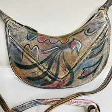 Load image into Gallery viewer, Vintage BOTARY 1980s Hand Painted Genuine Leather Shoulder Bag Art Deco