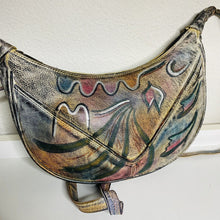 Load image into Gallery viewer, Vintage BOTARY 1980s Hand Painted Genuine Leather Shoulder Bag Art Deco