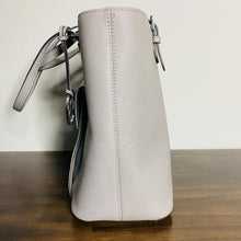 Load image into Gallery viewer, Michael Kors Jet Set Gray Saffiano Leather Tote Double Handle Traveler Bag