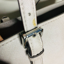 Load image into Gallery viewer, Michael Kors Jet Set Gray Saffiano Leather Tote Double Handle Traveler Bag