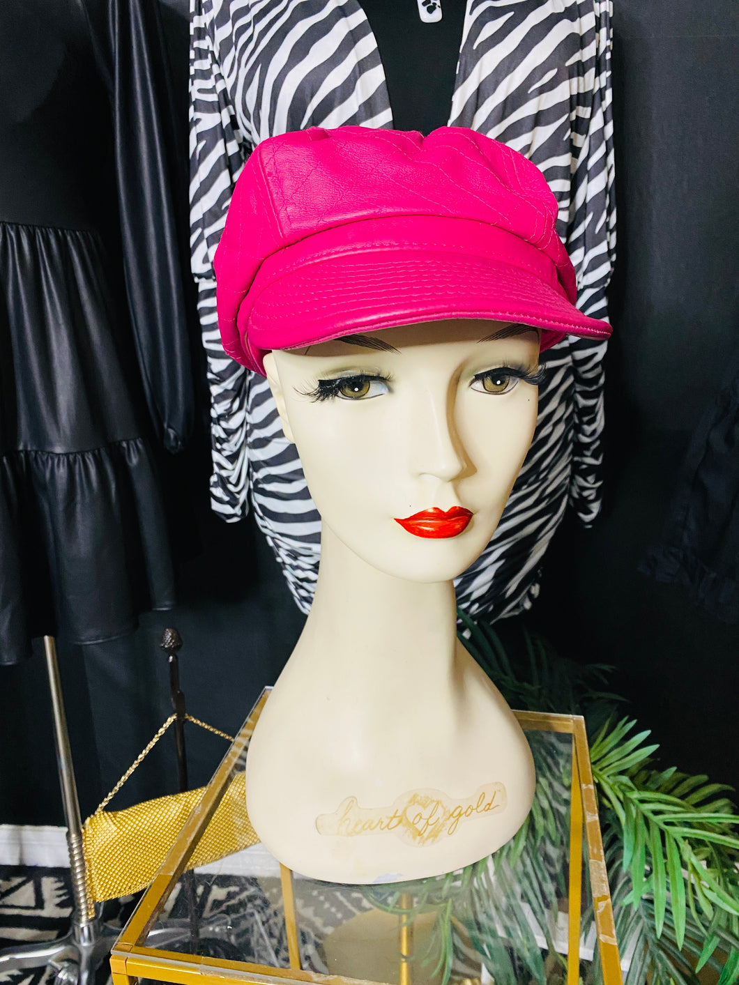 Pink Newsboy Hat