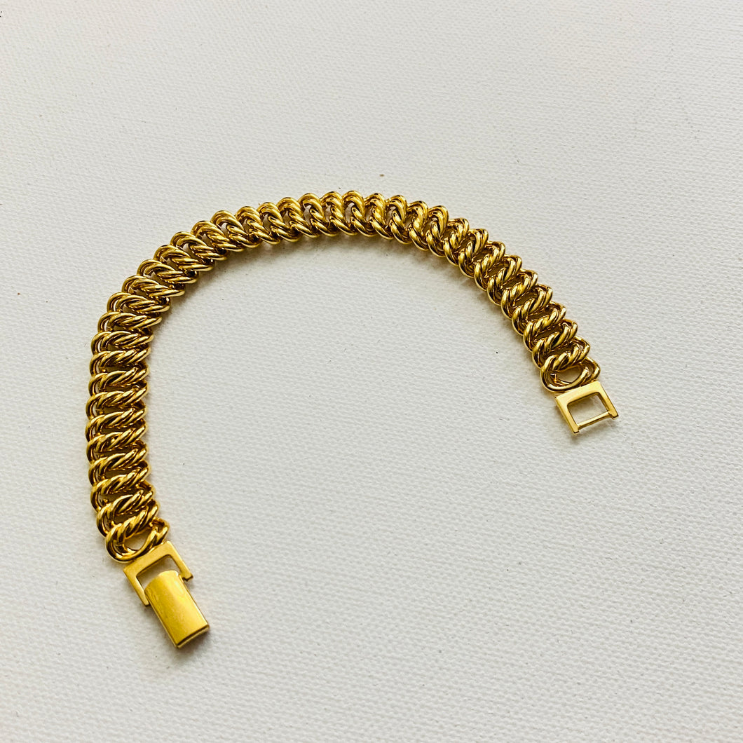 Vtg Antikes Gold Tone Bracelet