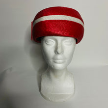 Load image into Gallery viewer, Vtg Red &amp; White Church Hat
