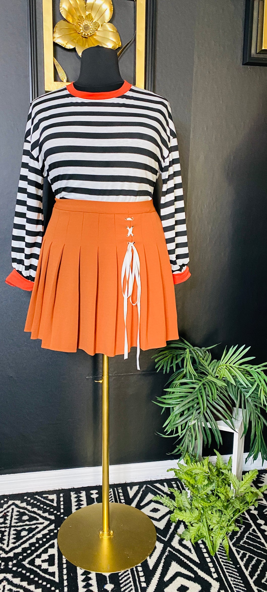 Pleated Skirt Set