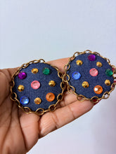 Load image into Gallery viewer, Denim Gem Earrings
