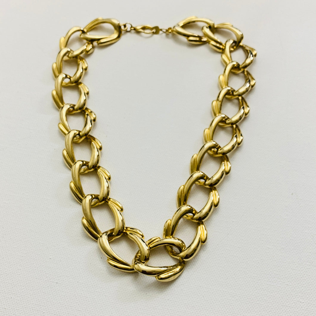 Big Chain Gold Tone Necklace