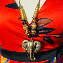 Load image into Gallery viewer, Vtg 90s Elephant Boho Necklace
