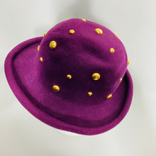 Load image into Gallery viewer, Doeskin Purple Studded Hat
