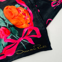 Load image into Gallery viewer, Vintage Silk Floral Peonies Ribbon scarf
