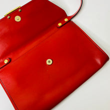 Load image into Gallery viewer, Vintage Italian Leather Red Clutch Shoulder Purse
