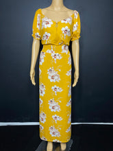 Load image into Gallery viewer, Yellow Floral Maxi Dress 1X
