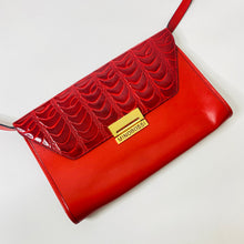 Load image into Gallery viewer, Vintage Italian Leather Red Clutch Shoulder Purse
